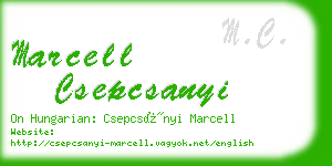 marcell csepcsanyi business card